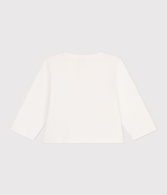 Cardigan bébé en coton uni blanc MARSHMALLOW