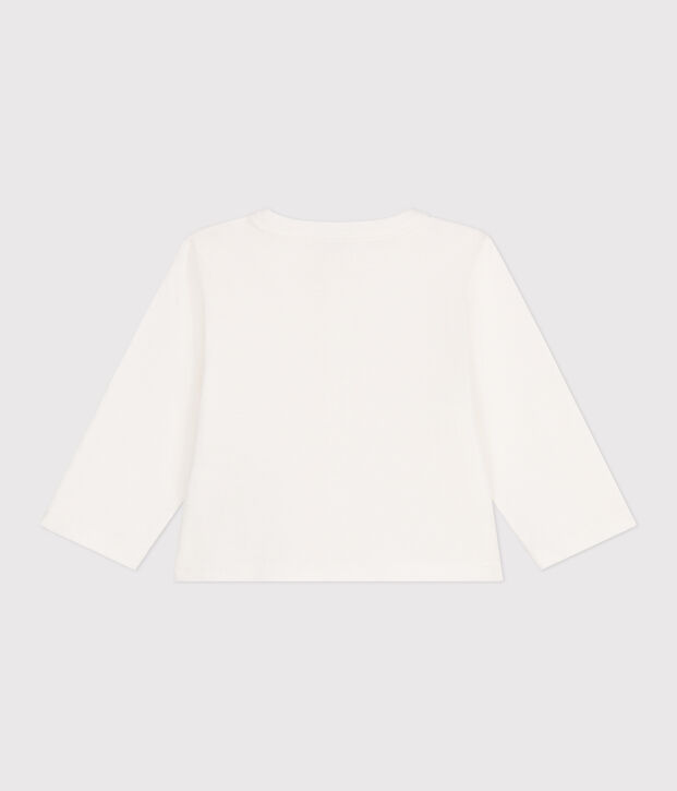 Cardigan b&eacute;b&eacute; en coton uni blanc