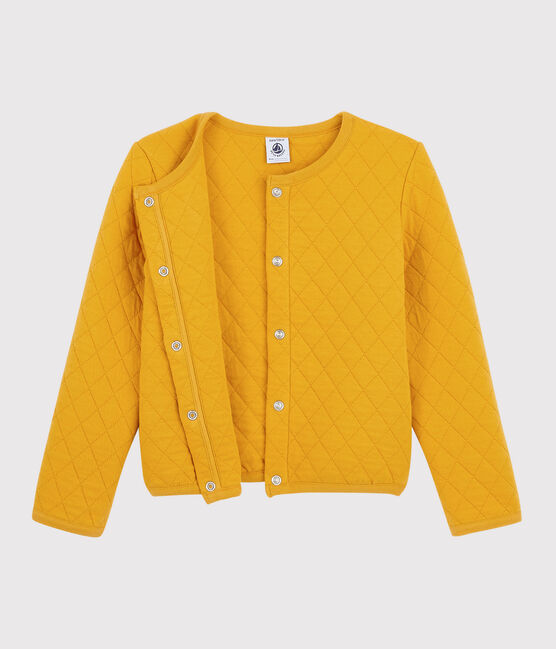 Cardigan en tubique enfant Fille jaune BOUDOR