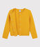 Cardigan en tubique enfant Fille jaune BOUDOR