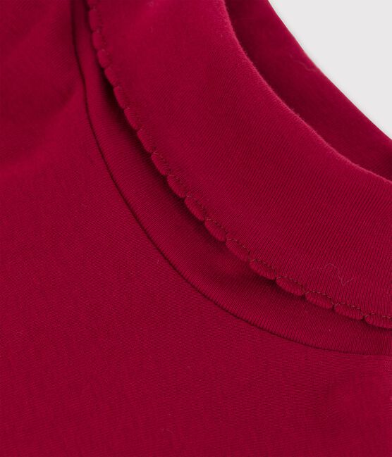 Sous-pull en coton fille rouge SANGRIA