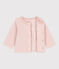 Cardigan en velours bébé en coton rose SALINE