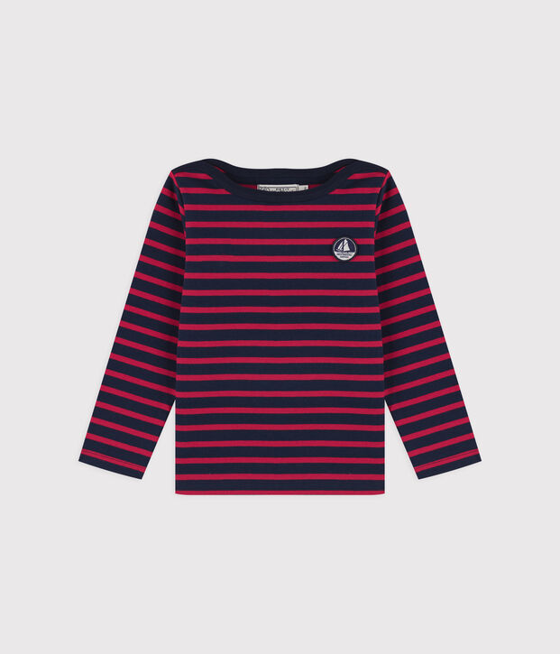 Marini&egrave;re en jersey enfant gar&ccedil;on bleu/rouge