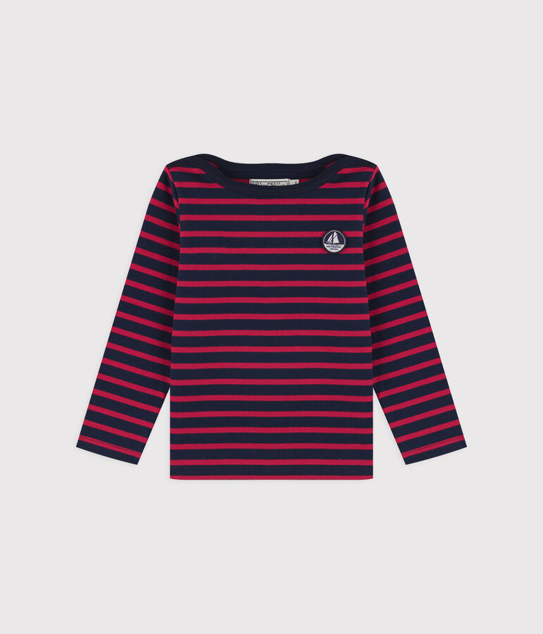 Marini&egrave;re en jersey enfant gar&ccedil;on bleu/rouge