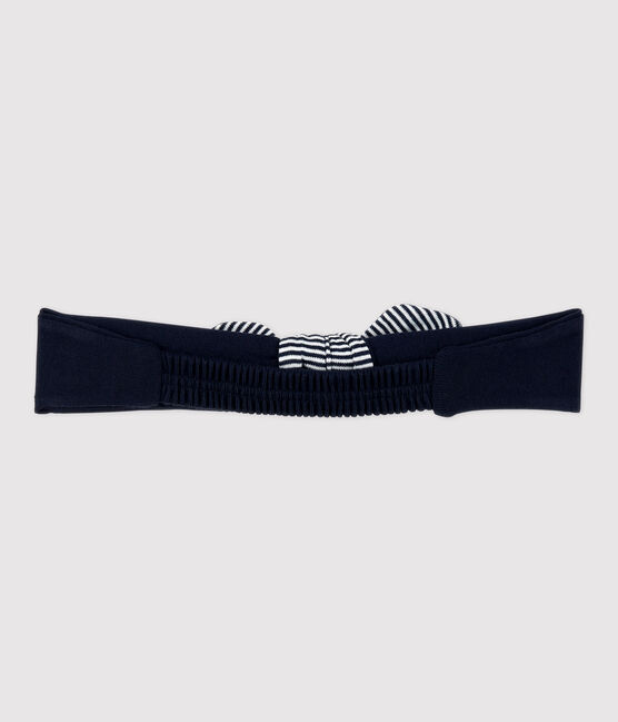 Bandeau en coton enfant fille bleu SMOKING