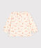 Blouse bébé imprimée oiseaux en gaze de coton blanc AVALANCHE/ MULTICO