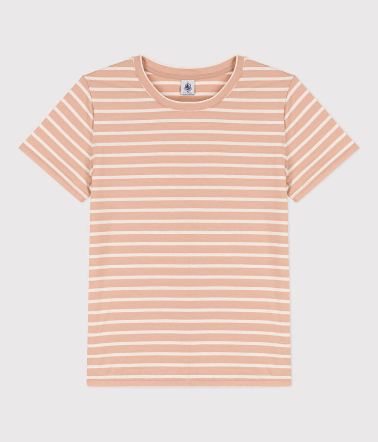 Tee-shirt LE DROIT col rond en coton Femme VINTAGE/ AVALANCHE