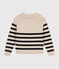 Pull en laine et coton femme blanc AVALANCHE/bleu SMOKING