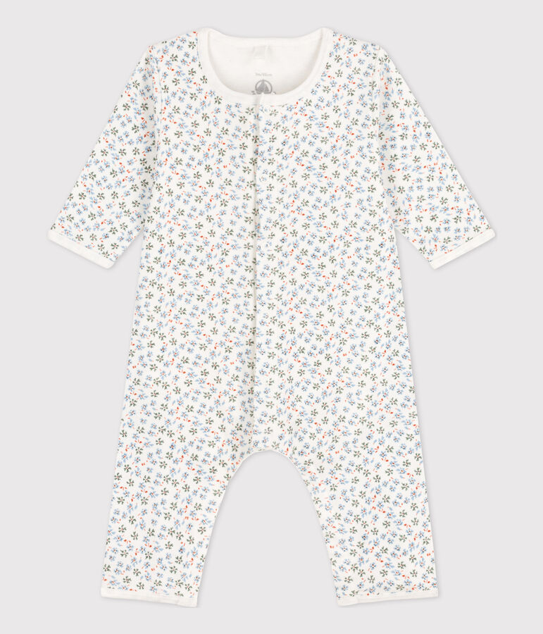 Bodyjama sans pieds imprim&eacute; b&eacute;b&eacute; en coton blanc MARSHMALLOW/blanc MULTICO