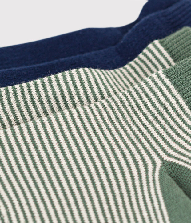 2 paires de chaussettes en coton milleraies enfant multicouleur