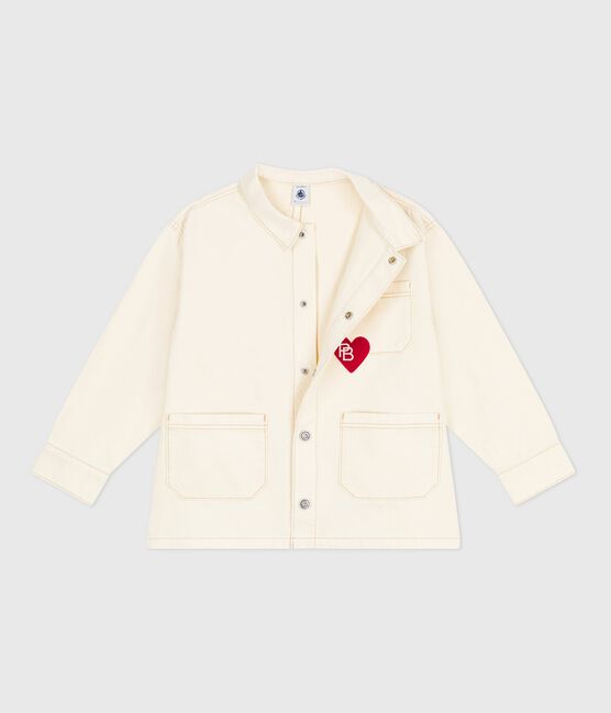 Veste en jean enfant uni écru MILK