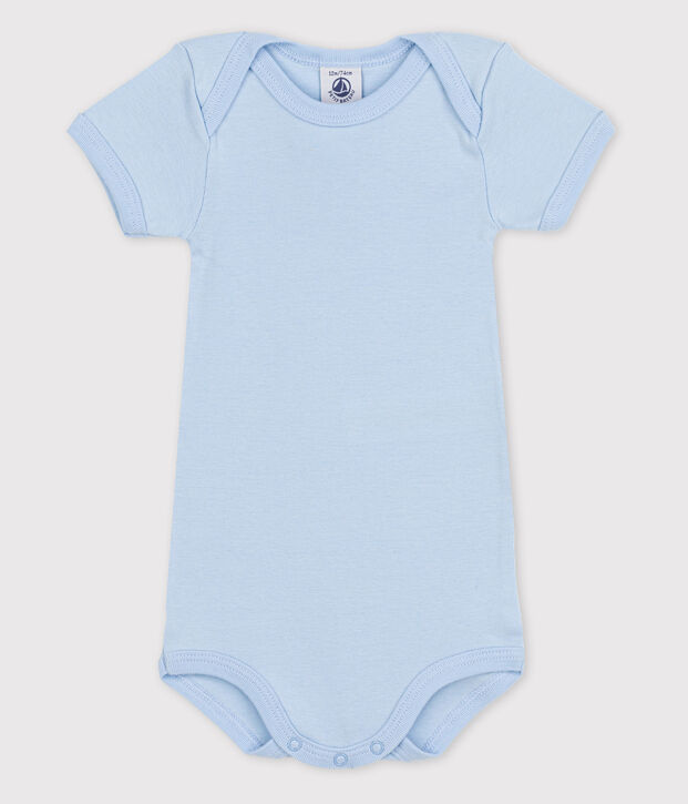 Body manches courtes b&eacute;b&eacute; fille bleu