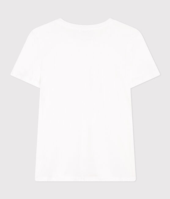 Tee-shirt LE DROIT col rond en coton Femme blanc ECUME