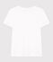 Tee-shirt LE DROIT col rond en coton Femme blanc ECUME
