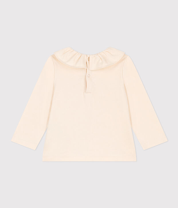 Blouse manches longues en jersey b&eacute;b&eacute; &eacute;cru