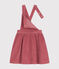Robe salopette en velours enfant fille rose ROSEWOOD