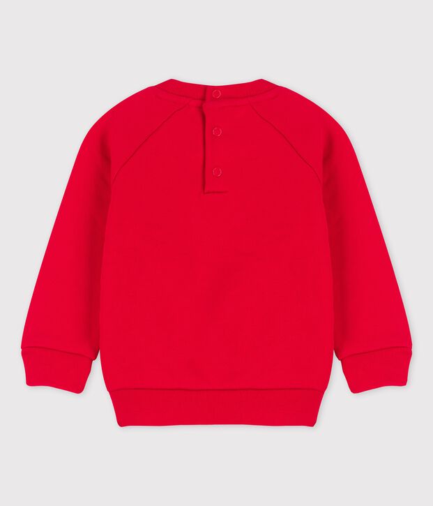 Sweatshirt en molleton b&eacute;b&eacute; rouge