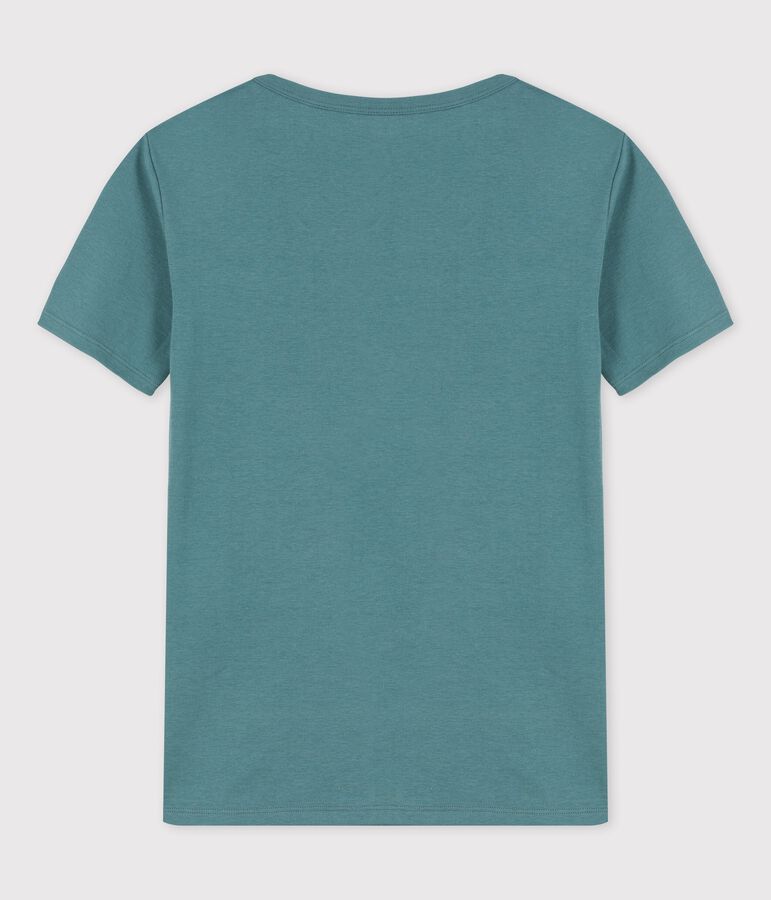 Tee-shirt L'ICONIQUE col V en coton Femme vert BRUT