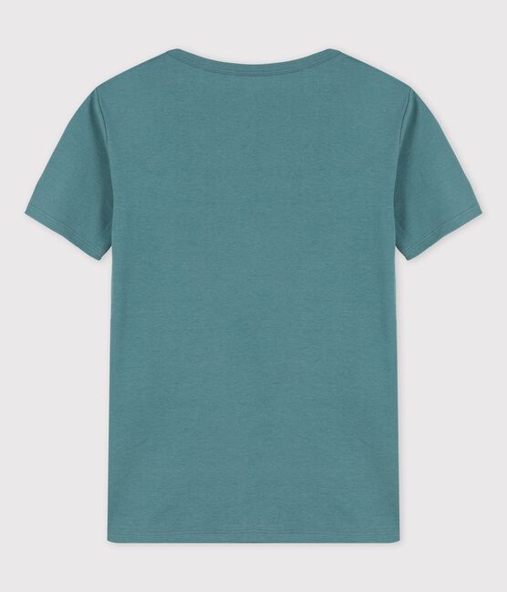 Tee-shirt L'ICONIQUE col V en coton Femme vert BRUT