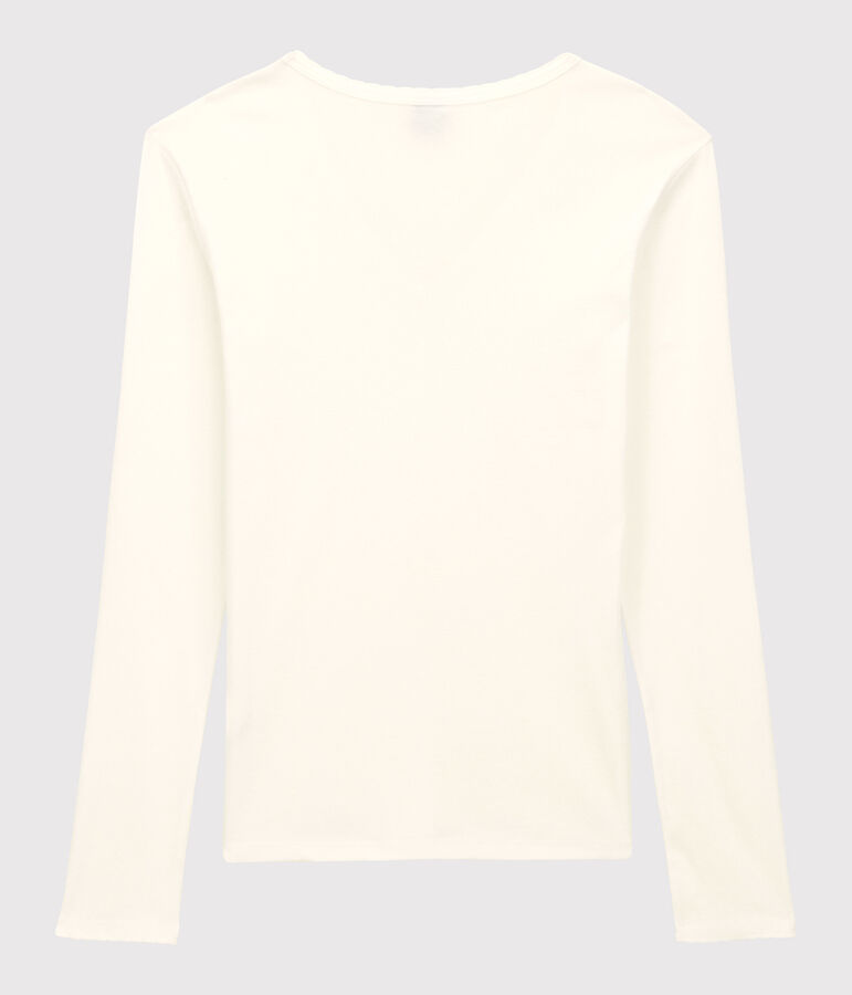 Tee-shirt L'ICONIQUE  cocotte en coton Femme blanc ECUME