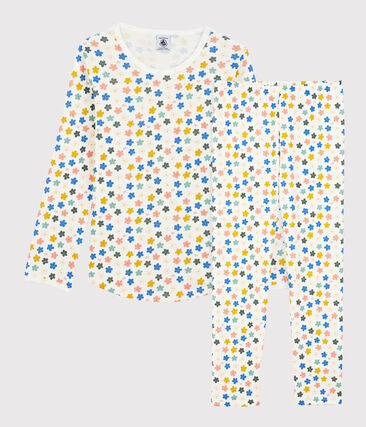 Pyjama fleurs phosphorescentes petite fille en coton