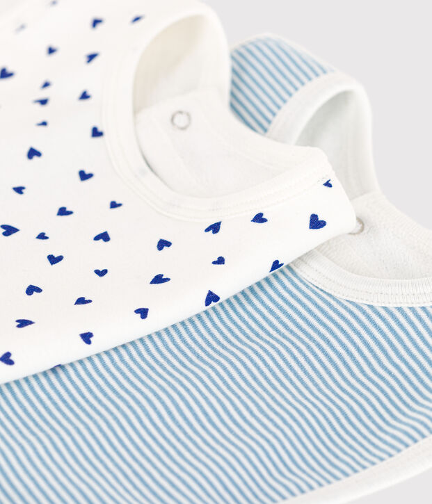 LOT DE 2 BAVOIRS B&Eacute;B&Eacute; EN COTON multicouleur