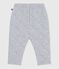 Pantalon bébé en coton épais uni gris FUMEE CHINE