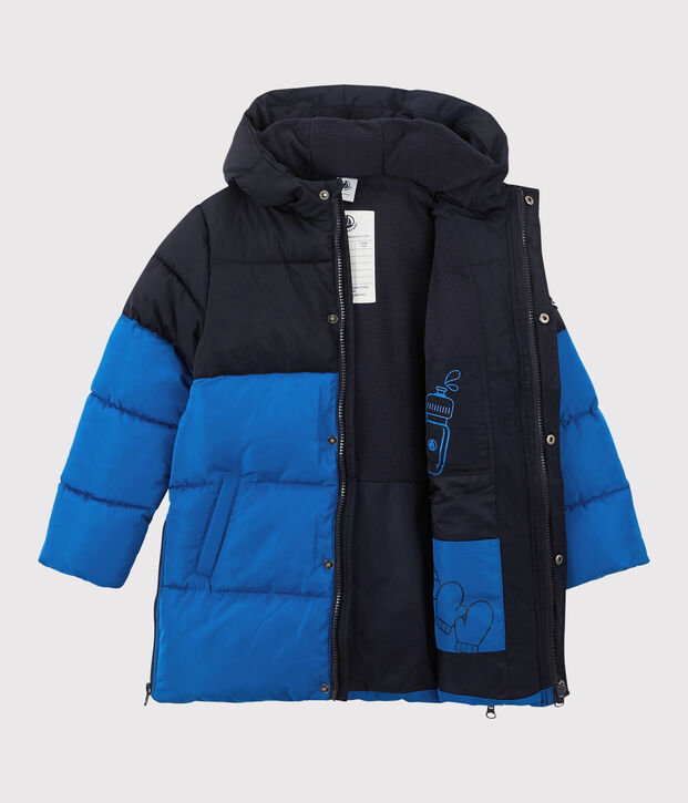 Doudoune longue enfant fille / gar&ccedil;on bleu/bleu