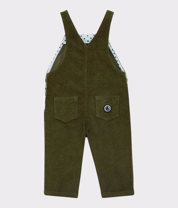 Salopette en velours b&eacute;b&eacute; vert