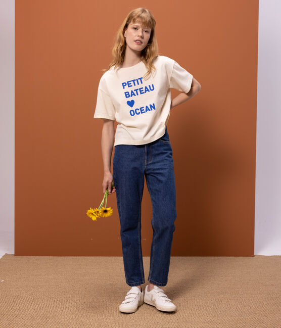 T-shirt LE BOXY large en coton Femme écru AVALANCHE