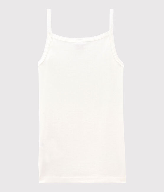 Chemise à bretelles iconique en coton Femme blanc MARSHMALLOW