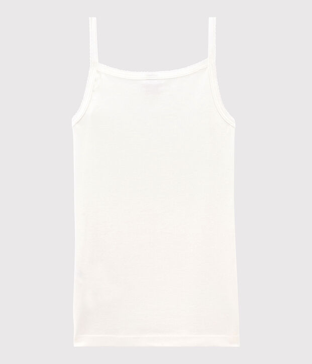 Chemise &agrave; bretelles iconique en coton Femme blanc