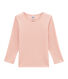 tee-shirt manches longues petite fille en laine et coton