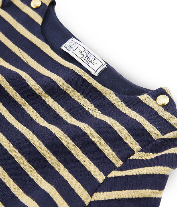 Marini&egrave;re manches longues enfant fille bleu/marron