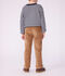 Pantalon droit enfant en velours beige fonc&eacute;