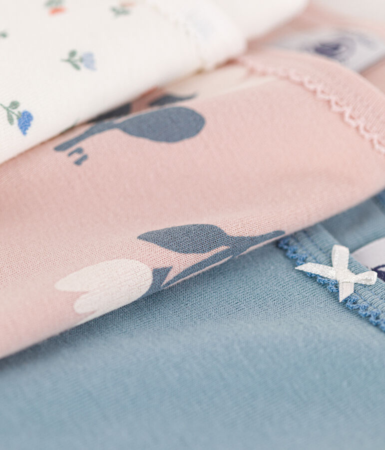 Lot de 3 chemises &agrave; bretelles tulipes en coton petite fille multicouleur