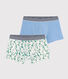 Lot de 2 boxers cactus petit garçon en coton et lin