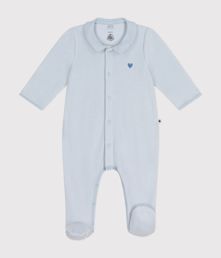 Pyjama en velours b&eacute;b&eacute; bleu GOMME