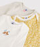 Lot de 3 bodies manches longues bébé fille en coton biologique variante 1