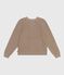 Cardigan femme en laine et coton uni marron ROCHE