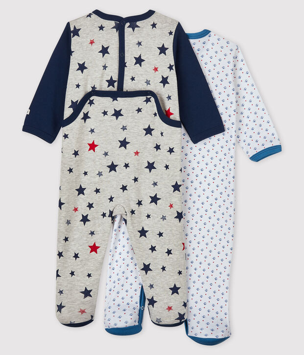 Lot de 2 dors-bien b&eacute;b&eacute; gar&ccedil;on en c&ocirc;te multicouleur