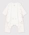 Bodyjama b&eacute;b&eacute; sans pieds en coton imprim&eacute; &agrave; fleurs blanc/multicouleur