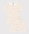 Pyjacourt orangettes coton petite fille blanc MARSHMALLOW/blanc MULTICO