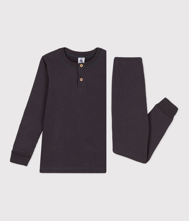 Pyjama en coton enfant gris