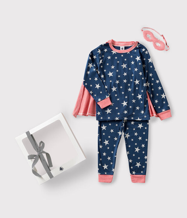 Coffret cadeau pyjama d&eacute;guisement phosphorescent en coton enfant multicouleur