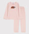 Pyjama petite fille en velours rose SALINE