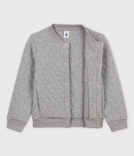 Cardigan en tubique matelassé enfant garçon gris SUBWAY CHINE