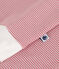 Pyjama femme en coton &agrave; rayures rose/blanc