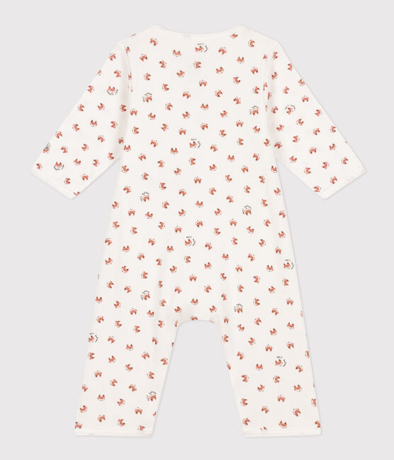 Bodyjama sans pieds bébé en coton blanc MARSHMALLOW/blanc MULTICO