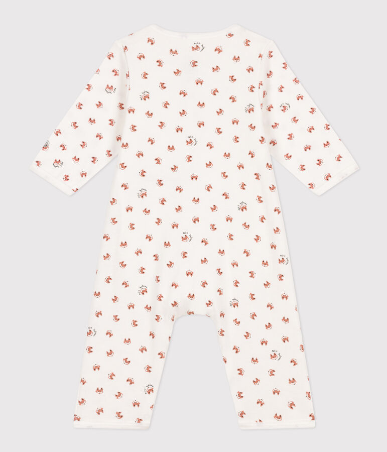 Bodyjama sans pieds b&eacute;b&eacute; en coton blanc MARSHMALLOW/blanc MULTICO